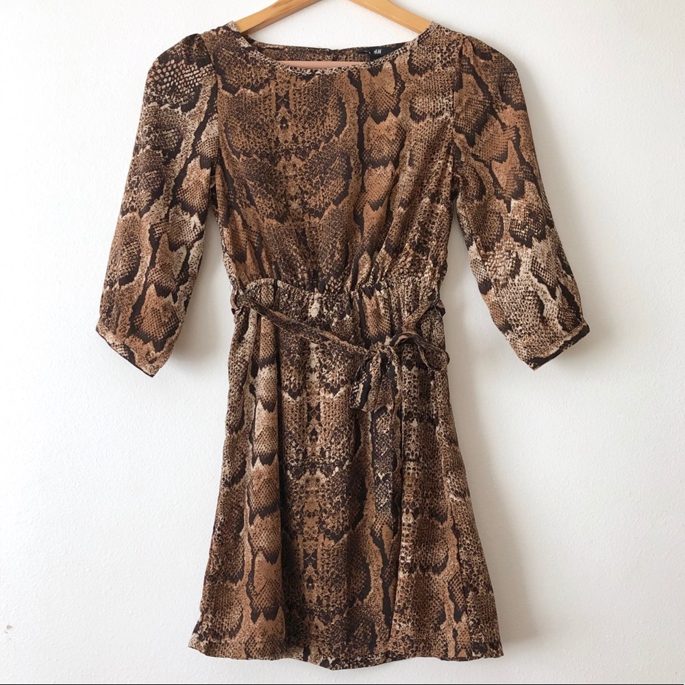 H&M Snake skin Animal Print Dress